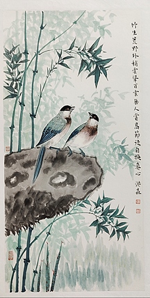 中国美术家协会会员 洪森 精品花鸟