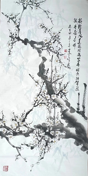 山东省美协会员 闫友会 梅绽香风远