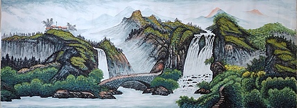 云海松涛 大幅山水画