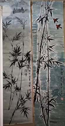范彩君 墨竹两长条