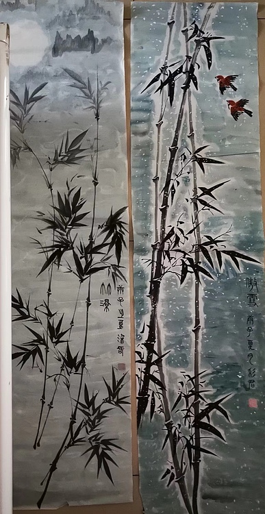 范彩君 墨竹两长条