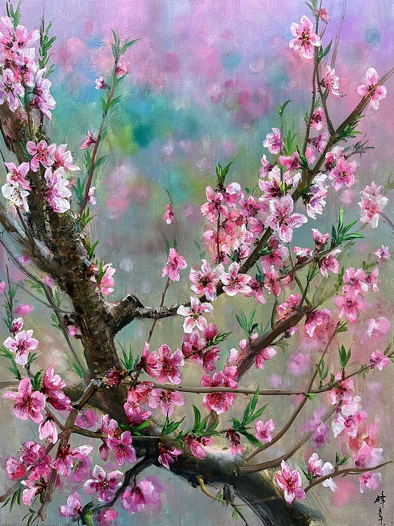 梁峰 春之韵·桃花开