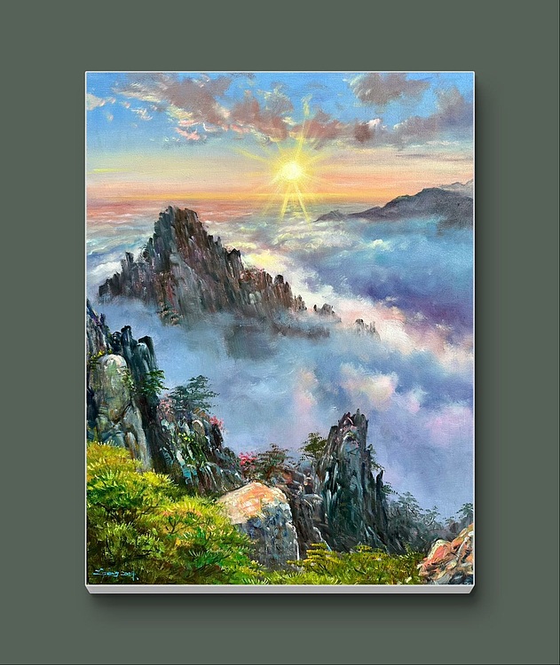 梁峰 黄山日出