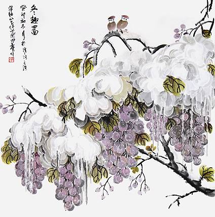 田美云《冬趣图》花鸟 69 69