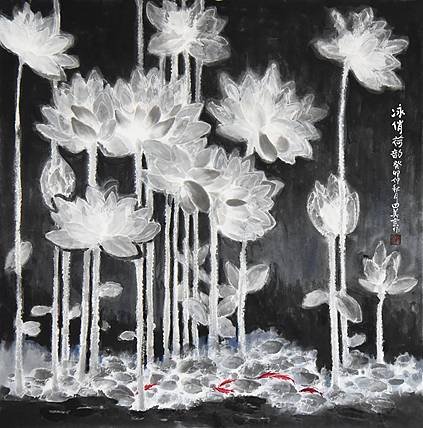 田美云《冰俏荷韵》花鸟 69 69