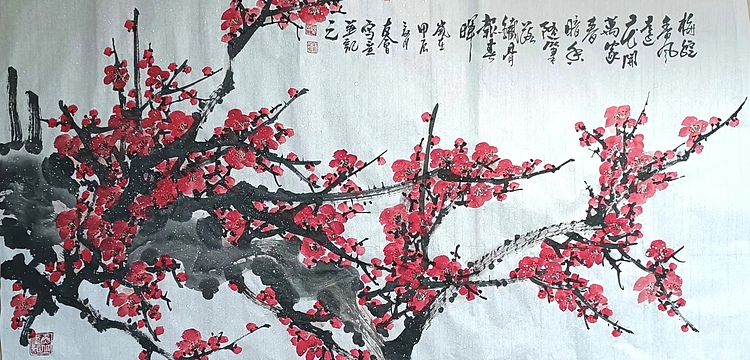 山东省美协会员 闫友会 梅绽香风运
