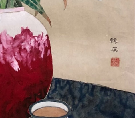 雪中寒蕊 花瓶花卉