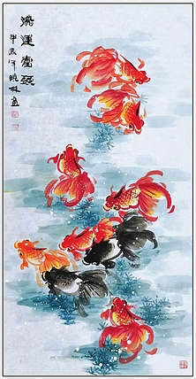 高晓林 （4714）国家一级美术师，江苏省美协会员《鸿运当头》
