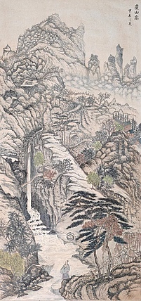云海松涛 明沈周庐山高