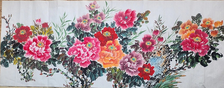 职业书画家 孟红 《花开富贵》