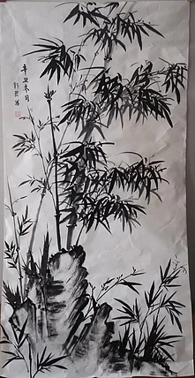 范彩君 竹石图