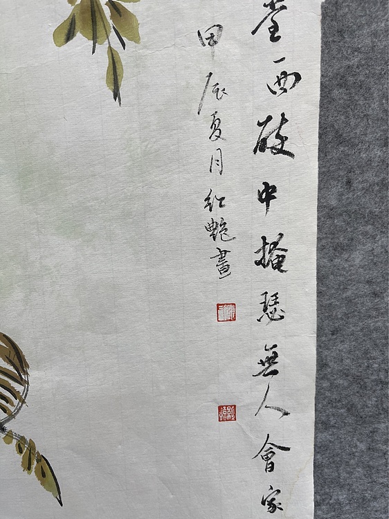 江苏省花鸟画研究会会员  邵红艳 绿蔓秾阴紫袖低