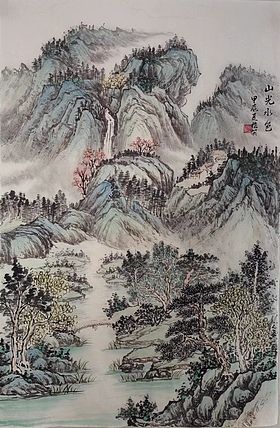 周植筠 山光水色