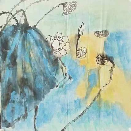 著名画家石齐学生 何金雨 精品国画