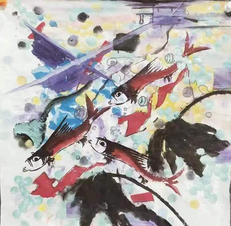 著名画家石齐学生 何金雨 精品国画