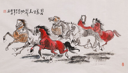 七旬艺术家 中国老年书画研究会会员 郭栋梁