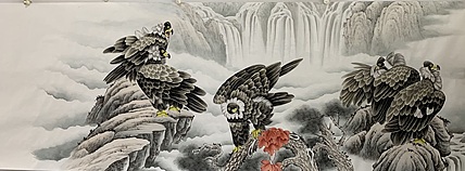王振兴 百鹰图