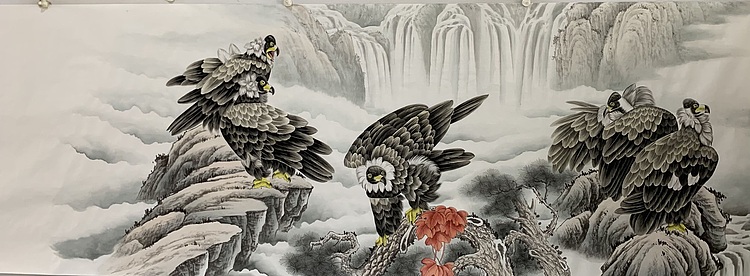 王振兴 百鹰图