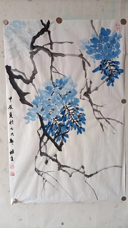 青年书画家 七汐 紫藤