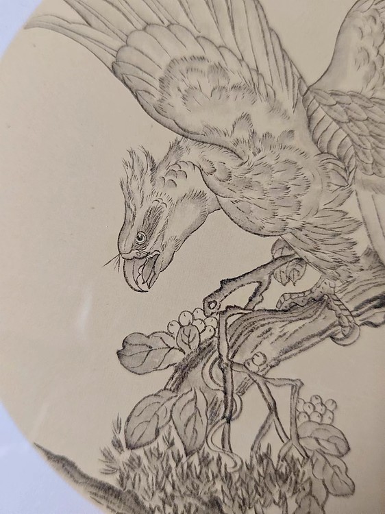 王新 雄鹰（带实木框 ，原木色）