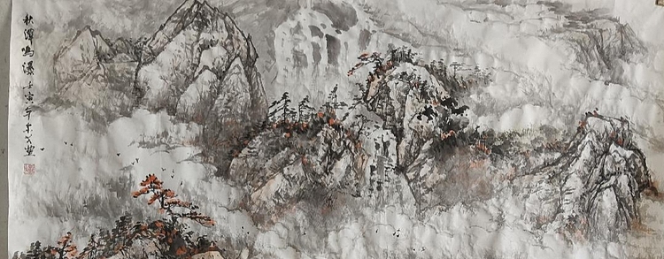 金戈 秋潭鸣瀑