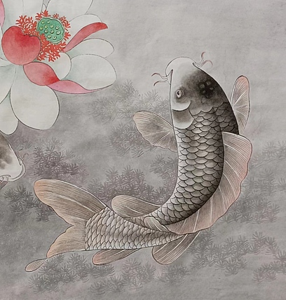 湖北美术学院艺术硕士 李林   有鱼图