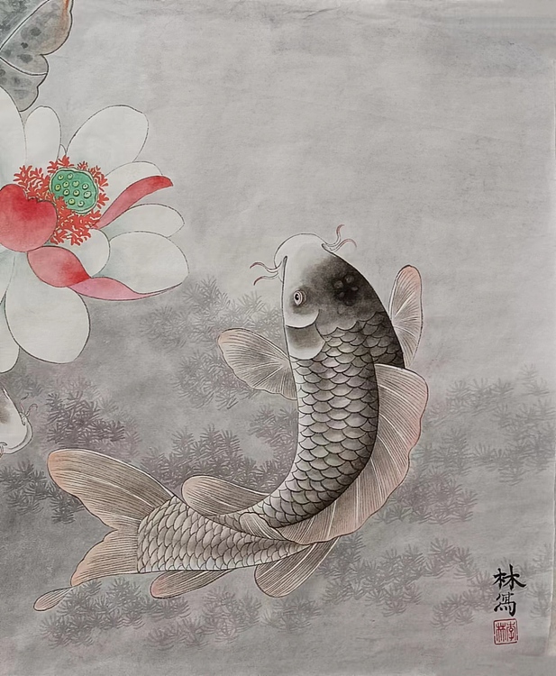 湖北美术学院艺术硕士 李林   有鱼图