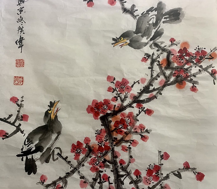 佟广伟 〈报春〉省市美协会员，张大千第四代传人。