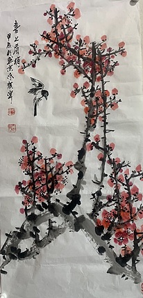 佟广伟 〈喜上眉梢〉省市美协会员，张大千第四代传人。