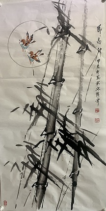 佟广伟 〈节节高升〉省市美协会员，张大千第四代传人。