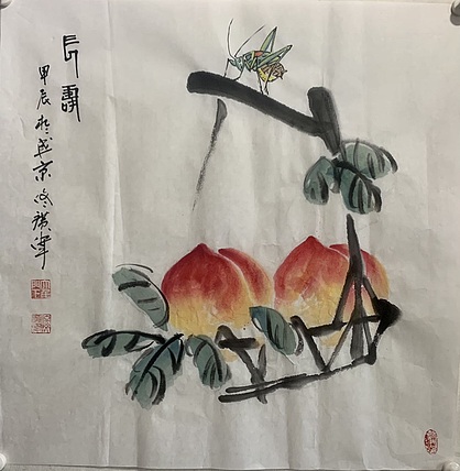 佟广伟 〈长寿〉省市美协会员，张大千第四代传人。