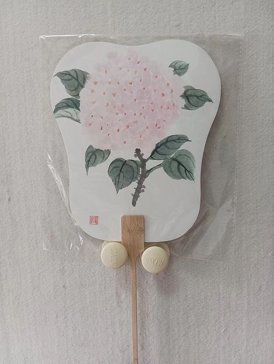砚沐 绣球花扇子
