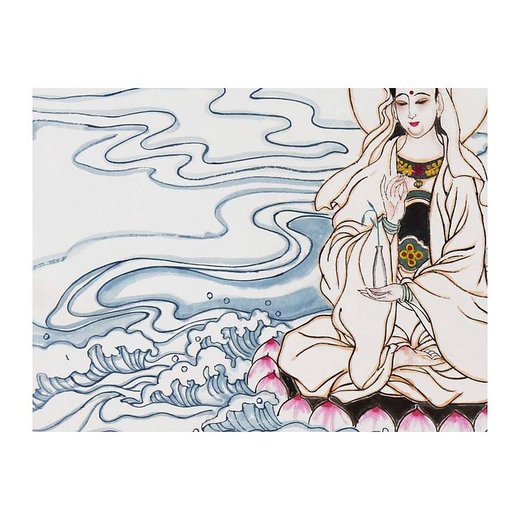 河北美协会员 张思俭《观音大士宝像》人物 67 67