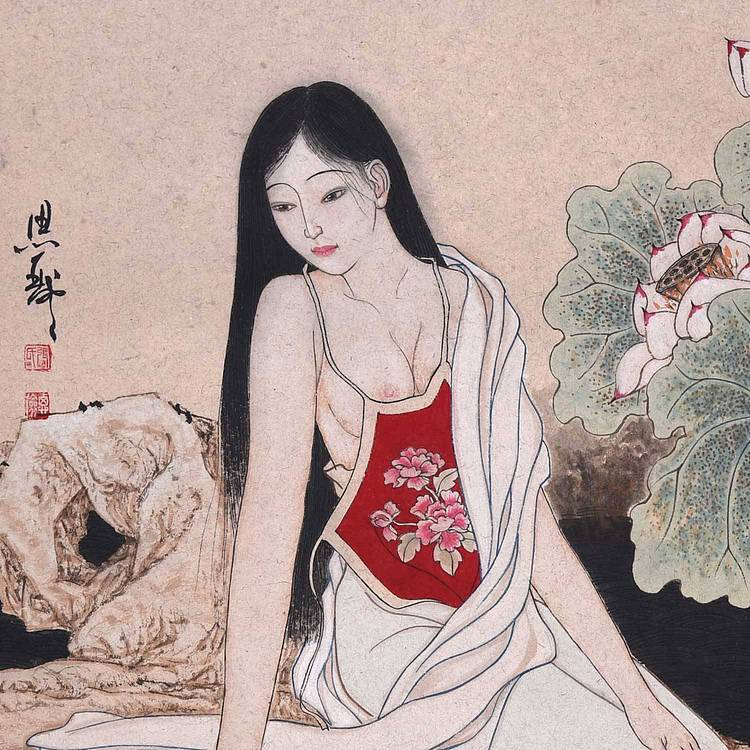 河北美协会员 张思俭《雅韵图》人物 140 72