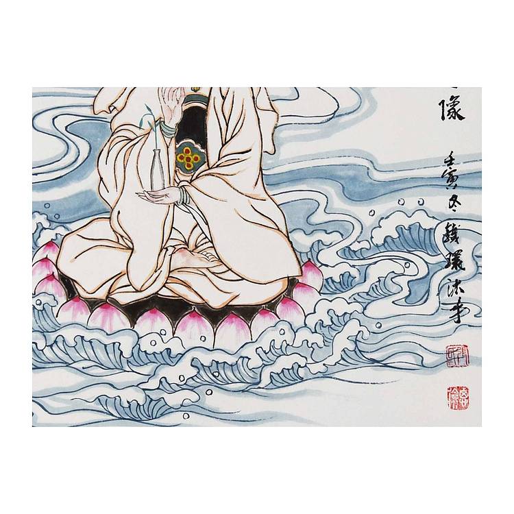河北美协会员 张思俭《观音大士宝像》人物 67 67
