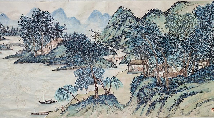 云海松涛 明文征明画—浒溪草堂图