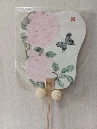 砚沐 绣球花扇子