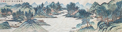 云海松涛 明文征明画—浒溪草堂图