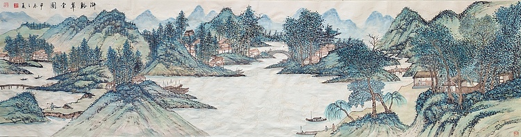 云海松涛 明文征明画—浒溪草堂图