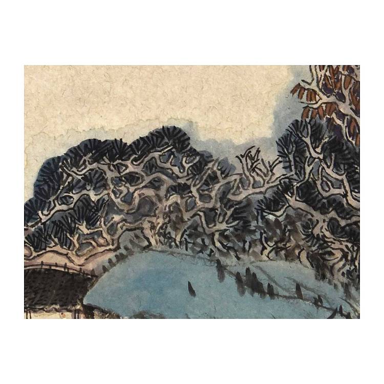 河北美协会员 张思俭《春到江南》山水 67 45