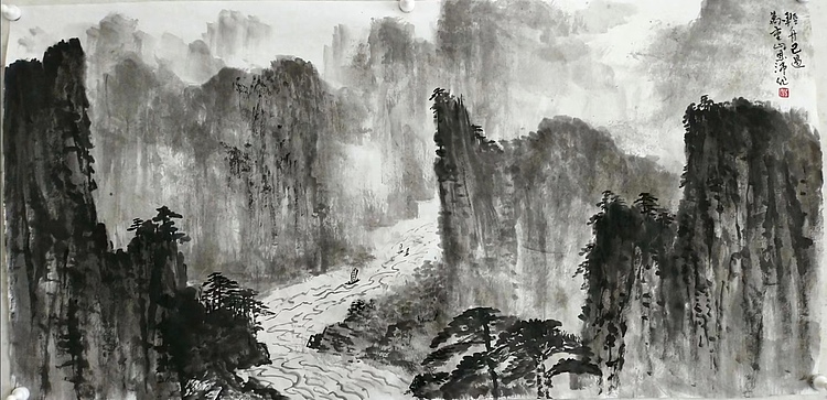 职业书画家 于恩沛 轻舟已过万重山