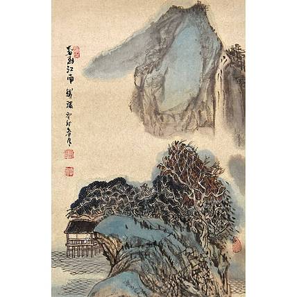 河北美协会员 张思俭《春到江南》山水 67 45