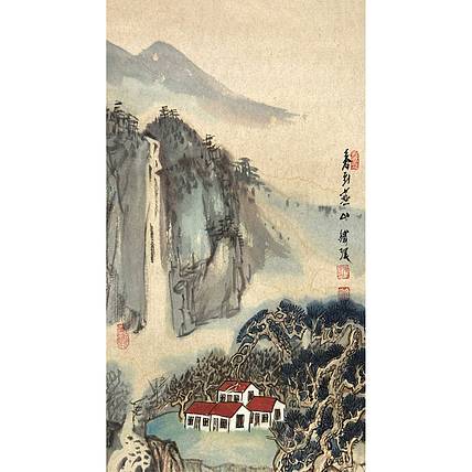 河北美协会员 张思俭《春到燕山》山水 67 45