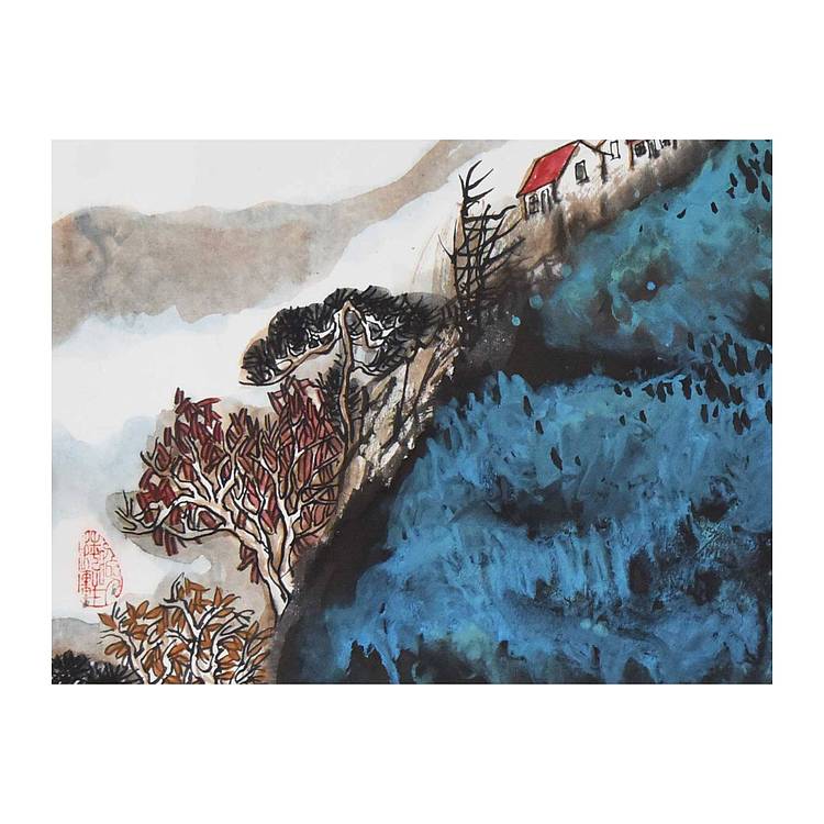河北美协会员 张思俭《天上白云山中清泉》 山水 67 67