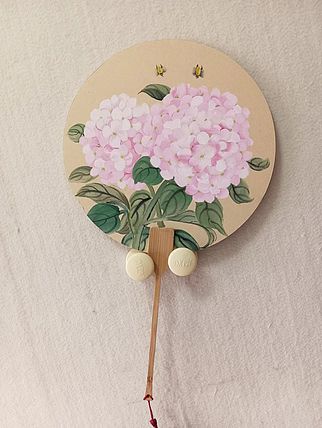 砚沐 绣球花扇子