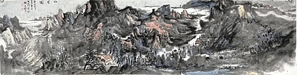 画院研究员 中国画学会理事 中国艺术研究院贾又福山水画工作室 田肃 精品山水作品