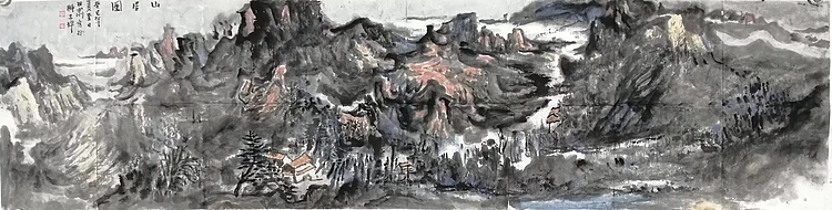 画院研究员 中国画学会理事 中国艺术研究院贾又福山水画工作室 田肃 精品山水作品