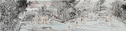 画院研究员 中国画学会理事 中国艺术研究院贾又福山水画工作室 田肃 精品山水作品