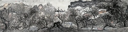 画院研究员 中国画学会理事 中国艺术研究院贾又福山水画工作室 田肃 精品山水作品
