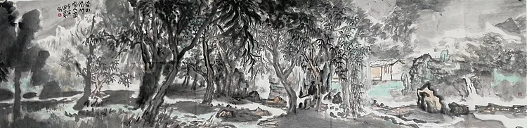 画院研究员 中国画学会理事 中国艺术研究院贾又福山水画工作室 田肃 精品山水作品